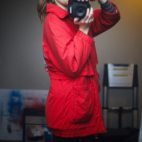 Vintage Red Iditarod Expedition sleddog coat, size Medium, British mist brand? - Picture 4 of 8